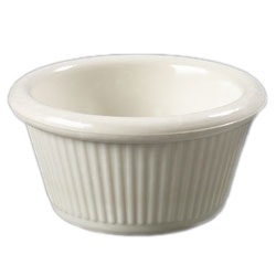 RAMEKIN 2 OZ FLUTE BONE MELAMINE  4DZ